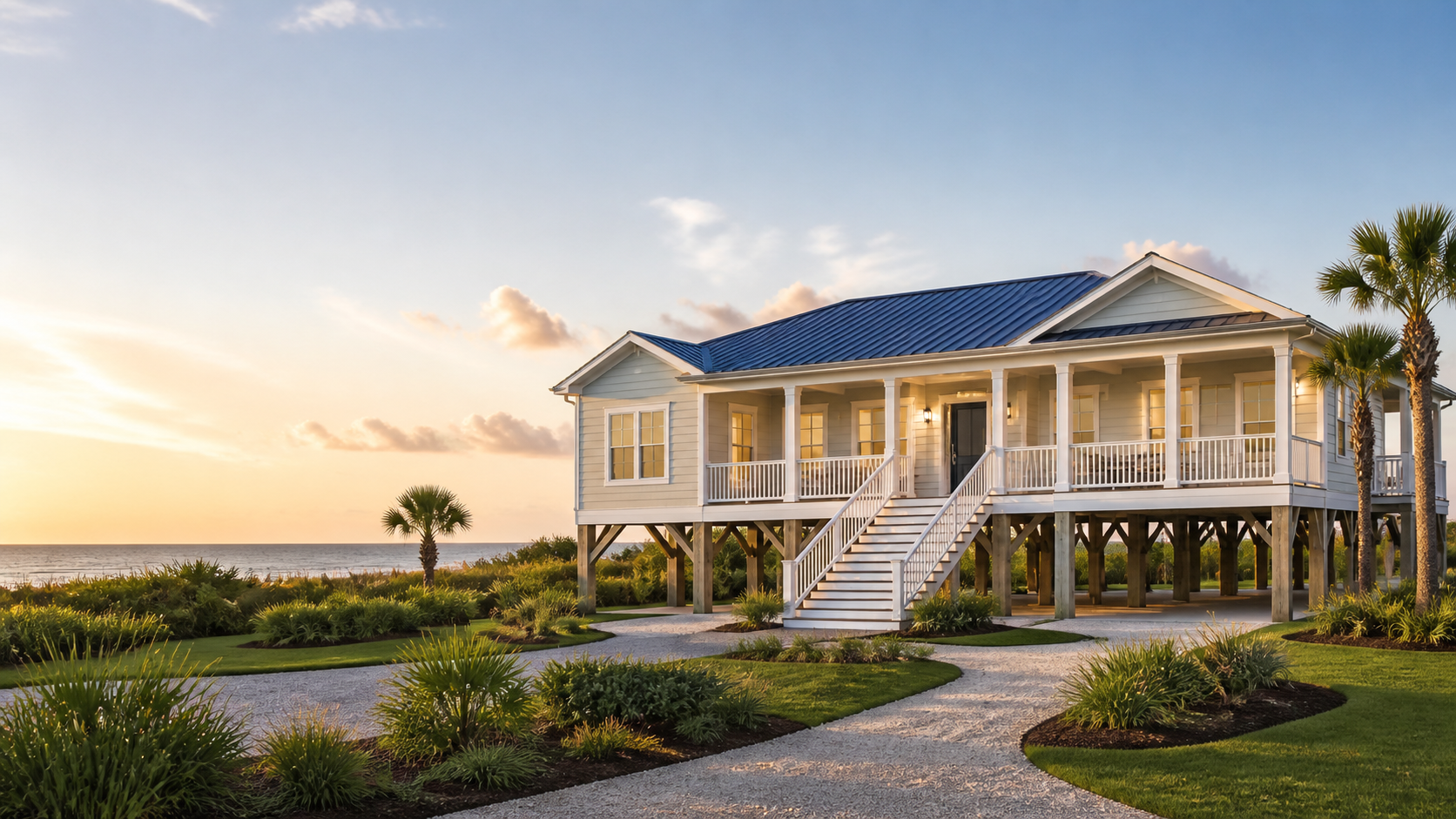 Elevated coastal home